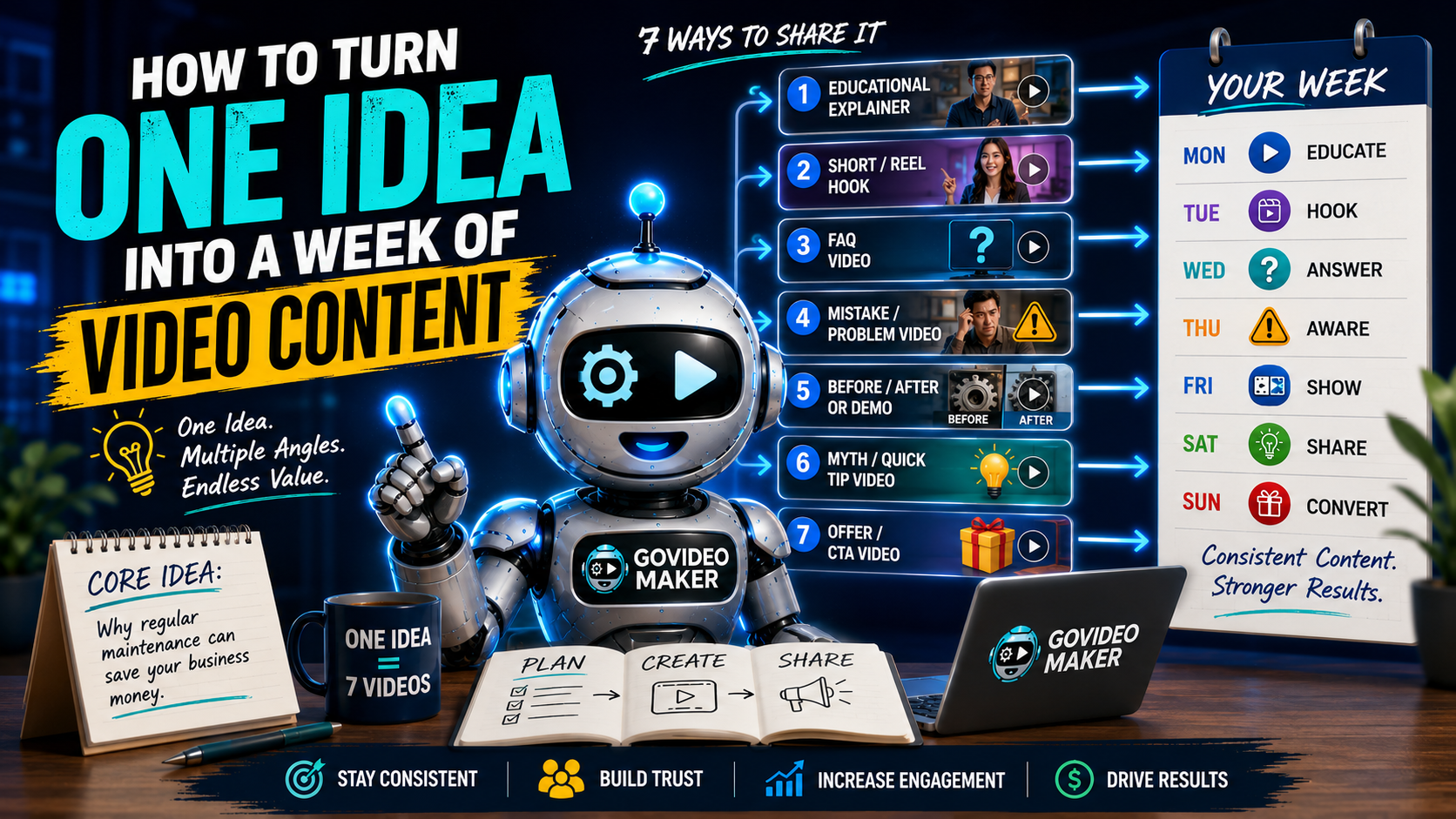 How to Turn One Business Idea Into a Week of Video Content